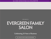 Tablet Screenshot of evergreenfamilysalon.com